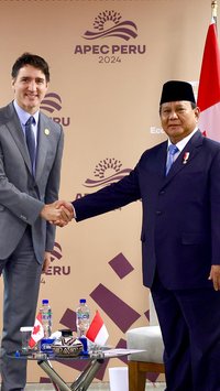 Prabowo Bertemu PM Kanada Justin Trudeau di KTT APEC, Bahas Kerja Sama Perikanan hingga Energi