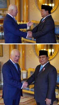 FOTO: Momen Raja Inggris Charles III Sambut Hangat Kunjungan Prabowo di Istana Buckingham