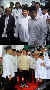 FOTO: Momen Prabowo-Gibran Hadiri Halal Bihalal di PBNU Sempat Diwarnai Senda Gurau Menteri Bahlil yang Mengundang Tawa