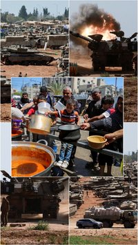 FOTO: Kondisi Rafah Memburuk Dikepung Tank Israel: Pasokan Bantuan Menipis hingga Kehidupan Sejuta Warga Palestina Kian Sulit dan Kelaparan