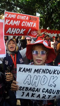 FOTO: Aksi Massa Pendukung Basuki Tjahaja Purnama di Jakarta: 