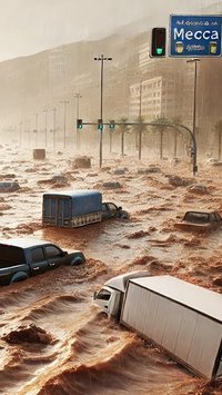 VIDEO Makkah dan Madinah Dilanda Banjir Dahsyat, Mobil-Mobil Hanyut Terguling Terbawa Arus