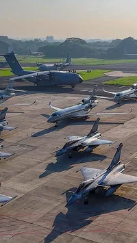 FOTO: Penampakan Pesawat Rafale Falcon 8X dan Airbus A400M di Lanud  Halim