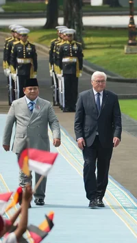 FOTO: Presiden Prabowo Terima Kunjungan Kenegaraan Presiden Jerman di Istana Merdeka