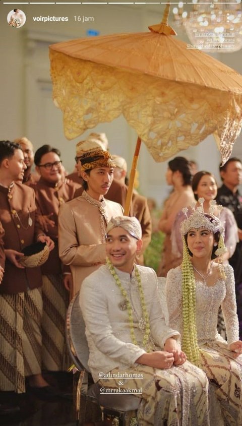 Potret Pernikahan Adinda Thomas dan Raka Akmal, Mas Kawin dalam Bentuk Logam Mulia 100 Gram dan Uang Tunai Rp8.104.523