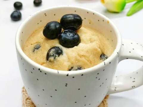 Resep Mug Cake Blueberry