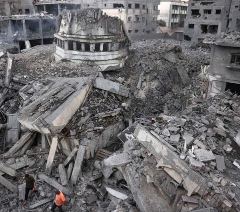 FOTO: Penampakan Masjid-Masjid di Jalur Gaza Hancur Lebur Digempur Israel, Dulu Megah Kini Rata dengan Tanah