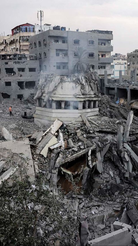 FOTO: Penampakan Masjid-Masjid di Jalur Gaza Hancur Lebur Digempur Israel, Dulu Megah Kini Rata dengan Tanah