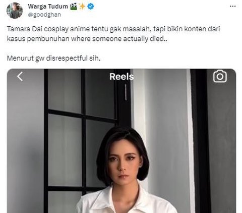 Tuai Kontroversi, Begini Gaya Tamara Dai saat Cosplay Pemeran Ice Cold Netflix