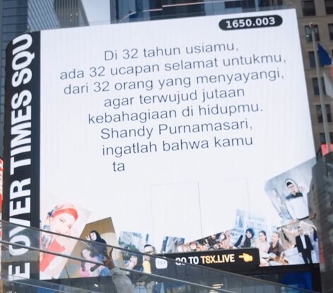 Potret Gilang Widhia 'Crazy Rich Malang' Beri Surprise Ultah untuk Istri di Times Square, ini Momen yang Bikin Shandy Purnamasari  Terharu