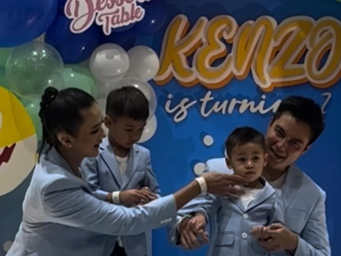 10 Momen Lucu Kebersamaan Kenzo Anak Baim Wong dan Gala Sky, Gemesin Banget!