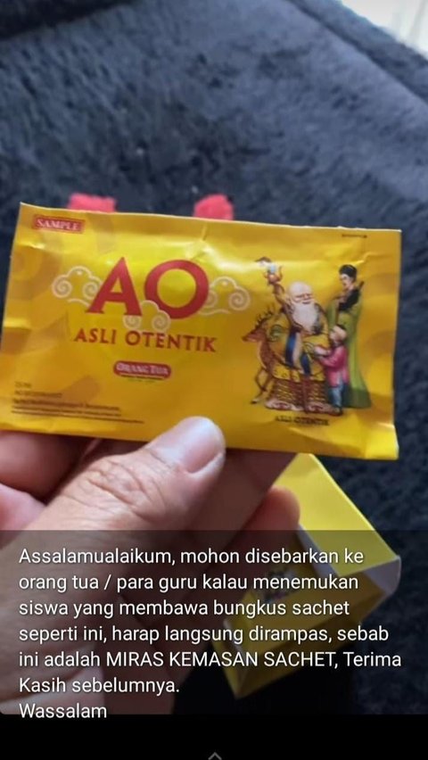 Heboh Miras Kemasan Sachet Beredar di Kalangan Anak Sekolah, Ini Faktanya