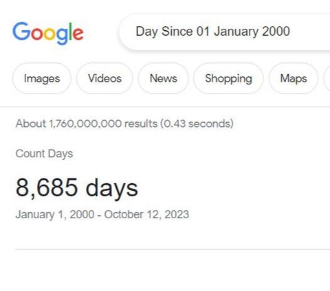 Cara Menghitung Jumlah Hari Berlalu dengan Google, Unggah di Medsos dengan Kata Romantis Ini