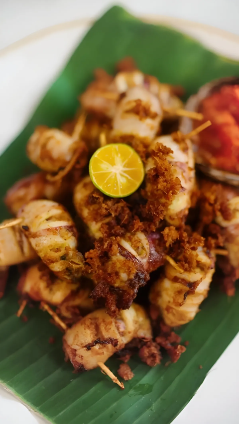 Recipe Fried Squid with Galangal and Sambal Rampai, Addictive