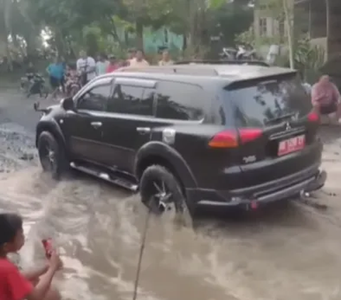 Viral Video Mobil Pejabat di Bengkulu Tak Berhenti Saat Lintasi Jalan Rusak yang Sedang Didemo Warga dengan Memancing di Kubangan