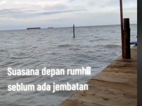Viral Rumah di Tengah Laut Berombak Besar dan Tak Ada Jembatan, Netizen 'Namanya Hidup Uji Nyali'