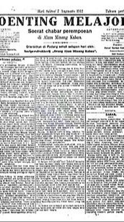 <b>Soenting Melajoe, Surat Kabar Perempuan Pertama Zaman Hindia Belanda yang Terbit di Padang</b>