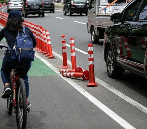 Viral Video Cone Jalur Sepeda Dicabut, Ini Penjelasan Dishub DKI