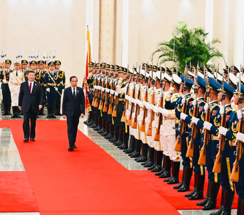 Presiden Joko Widodo (Jokowi) menggelar pertemuan bilateral dengan Presiden China Xi Jinping, di Great Hall of the People, Beijing, Selasa, (17/10). 