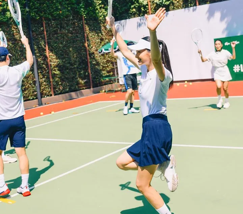 10 Gaya Raline Shah saat Main Tenis di Singapura, Ada Maudy Ayunda Hingga Jesse Choi