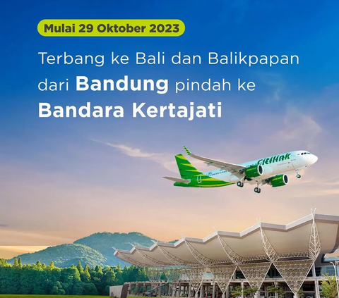 Mulai 29 Oktober, Semua Penerbangan Citilink dari Bandara Husein Bandung Pindah ke Kertajati