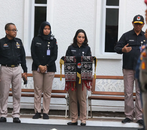 FOTO: Melihat Gladi Bersih KPU Menyambut Bakal Calon Presiden dan Wakil Presiden 2024