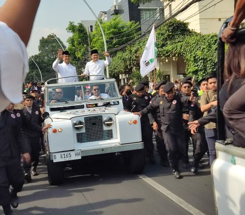 Iring-iringan Pasangan Anies-Cak Imin Lewat Depan Rumah Megawati Menuju KPU, Ada Teriakan 'AMIN Presiden'