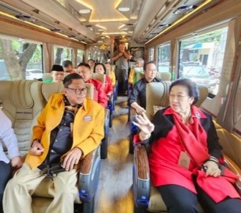 Potret Mewahnya Interior Bus yang Digunakan Megawati Antarkan Ganjar-Mahfud ke KPU