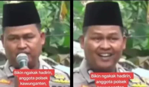 Dalam video tersebut, polisi berseragam dinas dan berkopiah hitam itu nampak mencoba membacakan Pancasila.<br>