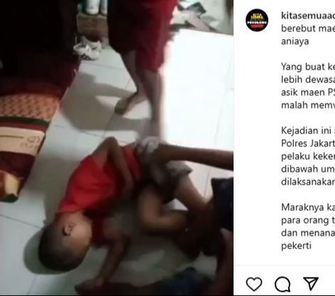 Viral Bocah Ditendang hingga Tersungkur Gara-Gara Rebutan PS, Begini Penjelasan Polisi