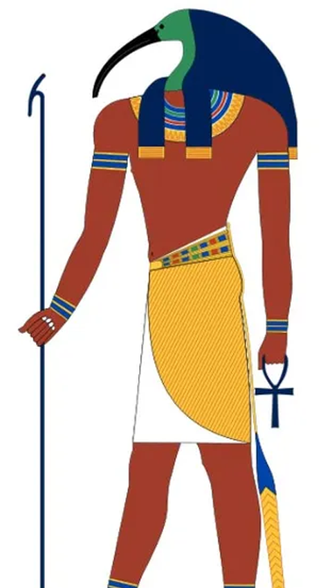 Salah satu dewa terpenting dalam mitologi Mesir adalah Thoth, yang kemudian dikenal sebagai Hermes oleh orang Yunani. Thoth dianggap sebagai dewa bulan yang konon membawa kebijaksanaan dan seni menulis ke dunia. Ia sering dilambangkan dengan gambar babon atau kera Afrika Utara.<br><br>Foto: Wikimedia Commons