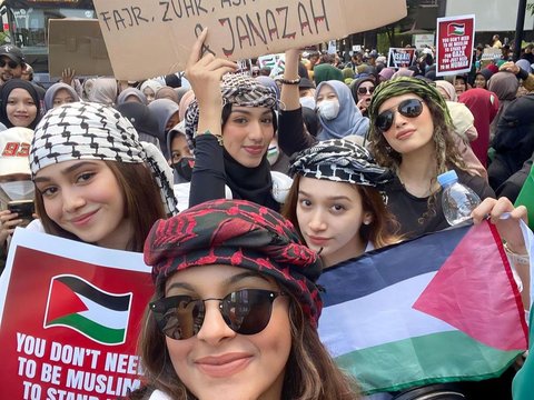 Ikut Demo Bela Palestina, Penampilan Syifa Hadju Bikin Melongo, Disebut Mirip Bella Hadid