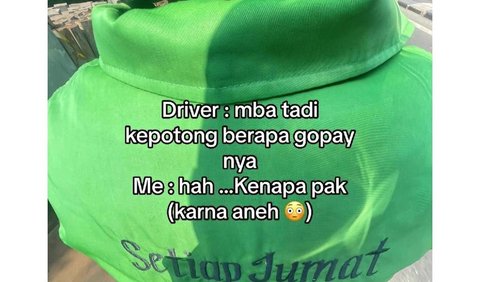 Seorang wanita membagikan pengalamannya saat menjadi penumpang driver ojek online. Saat di perjalanan, driver ojek online ini menanyakan ongkos go-ride yang harus dikeluarkannya. <br>