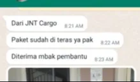 Lapor pada Pemilik Paket Sudah Diterima Pembantu