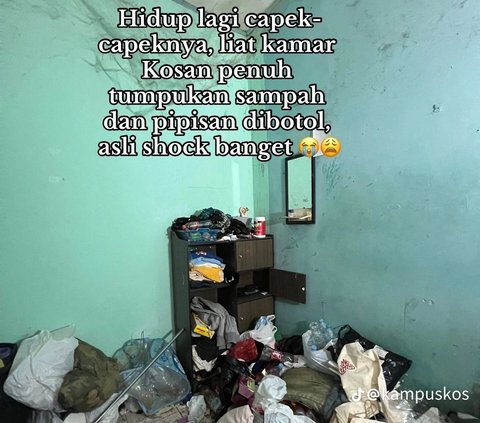 Viral Kamar Kos Ditinggal Penuh Sampah hingga Botol Bekas Berisi Urin, Diduga Alami Hoarding Disorder