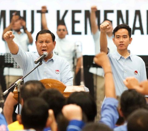 Pasangan bakal capres-cawapres dari Koalisi Indonesia Maju, Prabowo Subianto dan Gibran Rakabuming Raka melakukan deklarasi di Indonesia Arena, Gelora Bung Karno (GBK), Senayan, Jakarta, Rabu (25/10/2023).