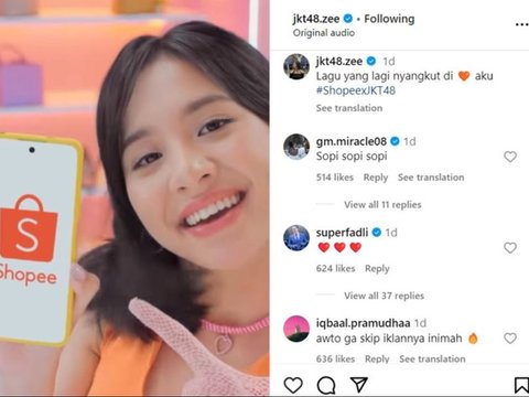 Viral JKT48 di Iklan Shopee 11.11 Big Sale dan Tuai Pujian Warganet, Ini Profil Membernya!