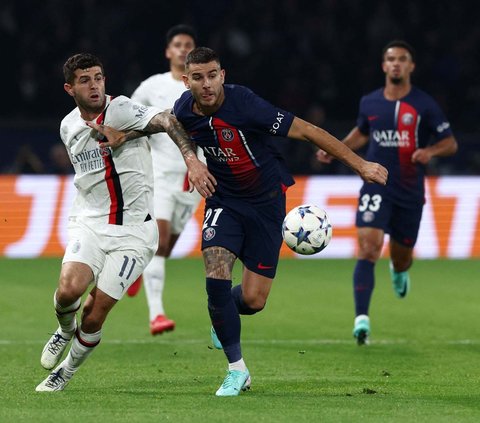 Paris Saint-Germain berhasil memetik kemenangan kedua di Grup F Liga Champions 2023/2024. Tim raksasa Paris itu sukses mengalahkan AC Milan dengan skor 3-0 di Parc de Princes, Kamis (26/10/2023) WIB.