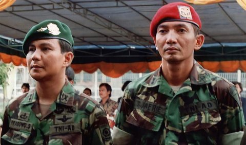 4. Portrait of Prabowo when he held the rank of Lieutenant Colonel.
