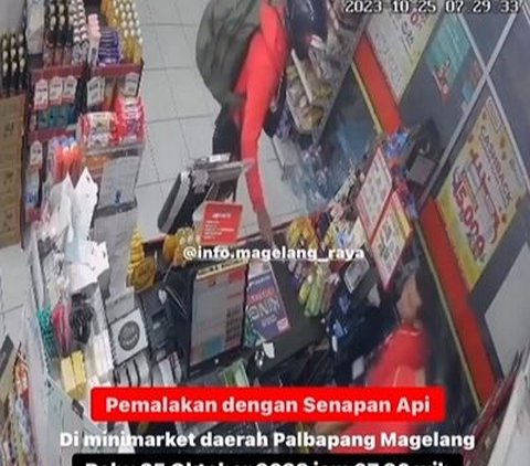 Viral Aksi Perampokan Minimarket di Magelang, Pelaku Bawa Senpi Bawa Kabur Sebungkus Cokelat