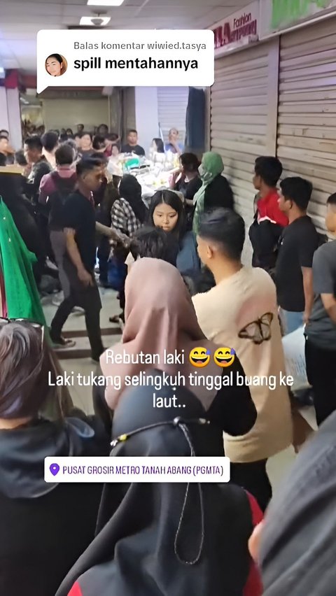 Tanah Abang Rame Lagi! Bukan karena Pembeli, Kali Ini Gegara Viral Video Istri Sah Labrak Selingkuhan Suami<br>