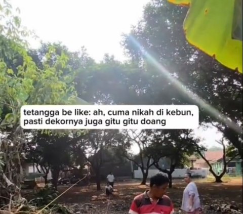 Dapat Kritik dari Tetangga, Ini Potret Pernikahan di Kebun Singkong yang Dekorasinya Bikin Takjub