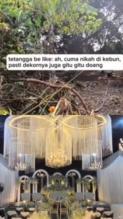 Dapat Kritik dari Tetangga, Ini Potret Pernikahan di Kebun Singkong yang Dekorasinya Bikin Takjub