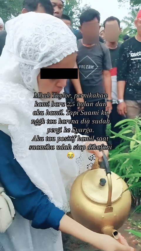 Kisah Pilu Istri Tahu Hamil Saat Suami Sedang Dikafani, Baru 2,5 Bulan Menikah<br>