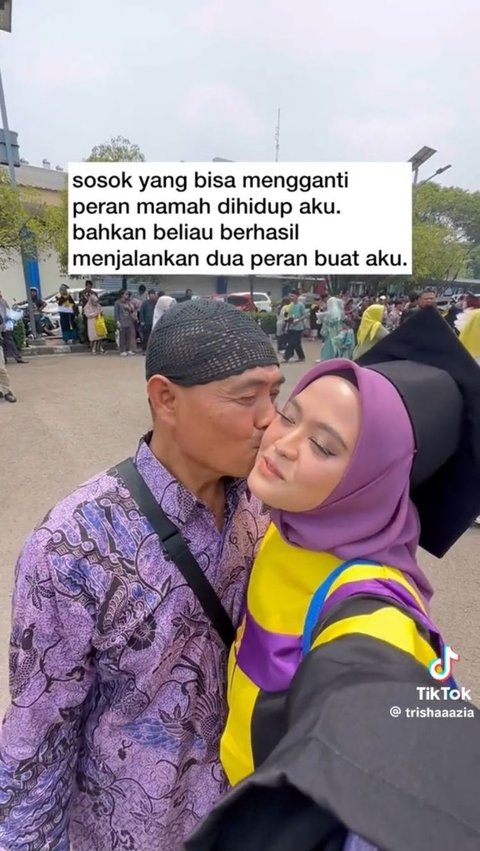 Momen Haru Wisuda Cuma Ditemani Ayah dan Suami, Kondisi Berubah Setelah Ibunya Meninggal