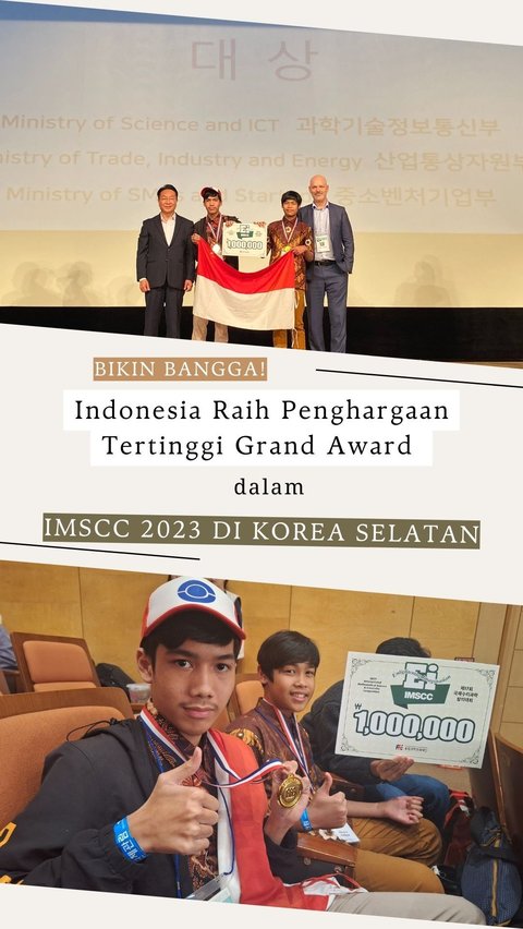Bikin Bangga, Indonesia Raih Penghargaan Tertinggi Grand Award dalam IMSCC 2023 di Korea Selatan
