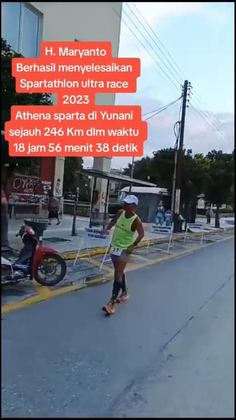 Bikin Salut, Ini Momen H. Maryanto Lansia 61 Tahun yang Berhasil Selesaikan Spartathlon di Athena