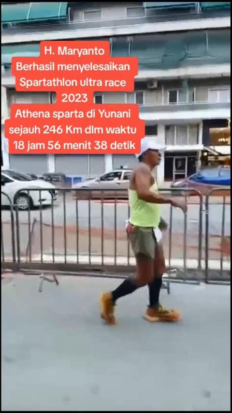 Bikin Salut, Ini Momen H. Maryanto Lansia 61 Tahun yang Berhasil Selesaikan Spartathlon di Athena