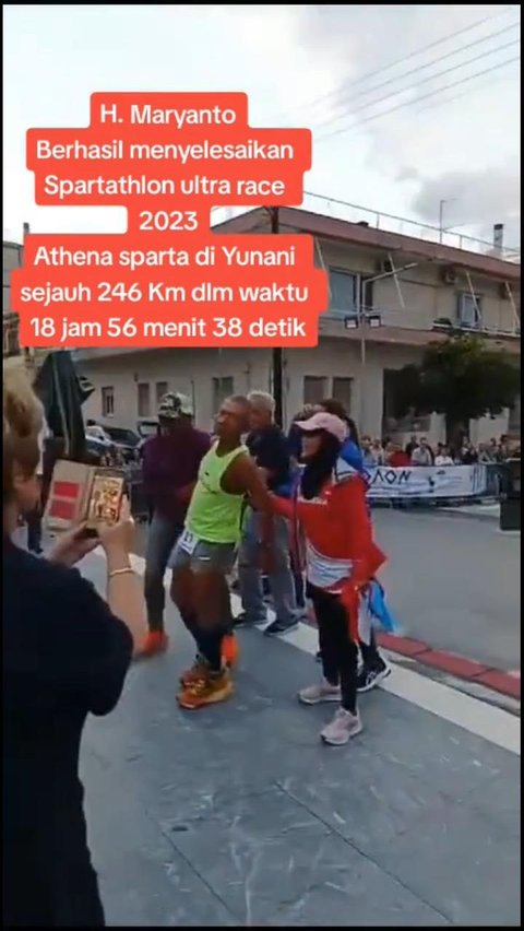 Bikin Salut, Ini Momen H. Maryanto Lansia 61 Tahun yang Berhasil Selesaikan Spartathlon di Athena