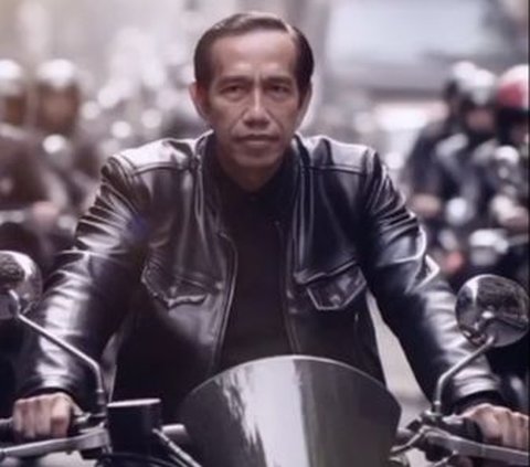 Terakhir, ada sosok Presiden Indonesia saat ini yaitu Joko Widodo. Sosok presiden yang akrab disapa Jokowi ini juga tampil begitu memukau. Ia bahkan terlihat bak anak geng motor sungguhan.<br>